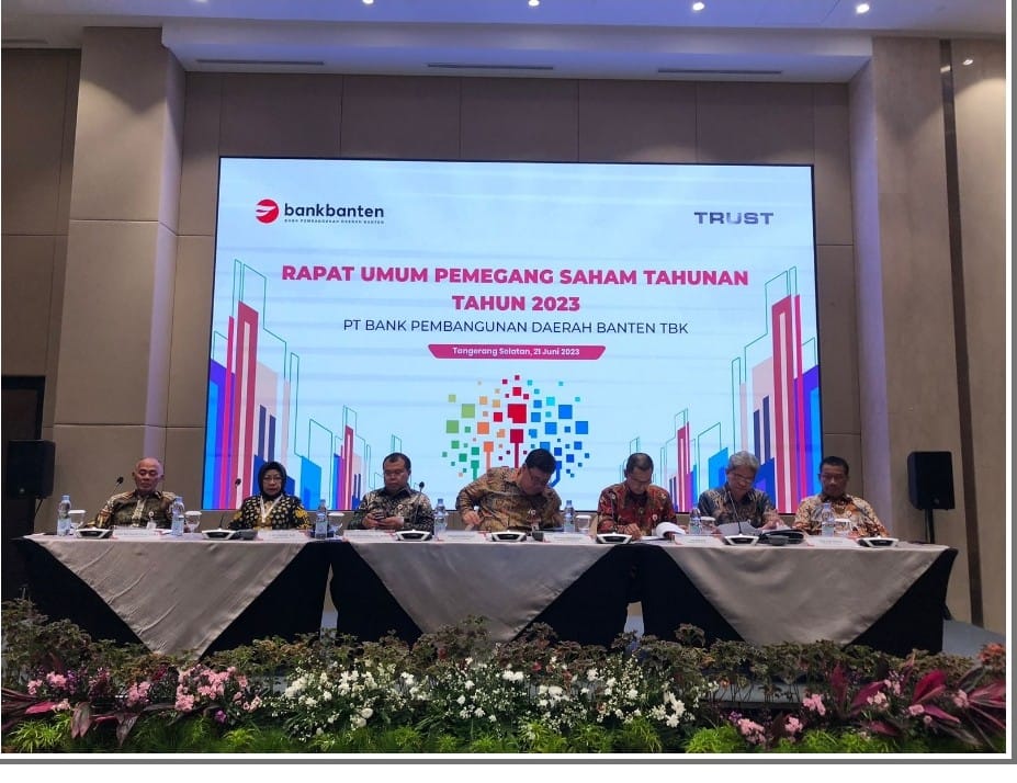 Hari ini (Rabu, 21 Juni 2022) PT Bank Pembangunan Daerah   Banten Tbk melakukan Rapat Umum Pemegang Sahan Tahunan dan Publik Ekspose. Dalam kesempatan RUPS Tahunan kali ini