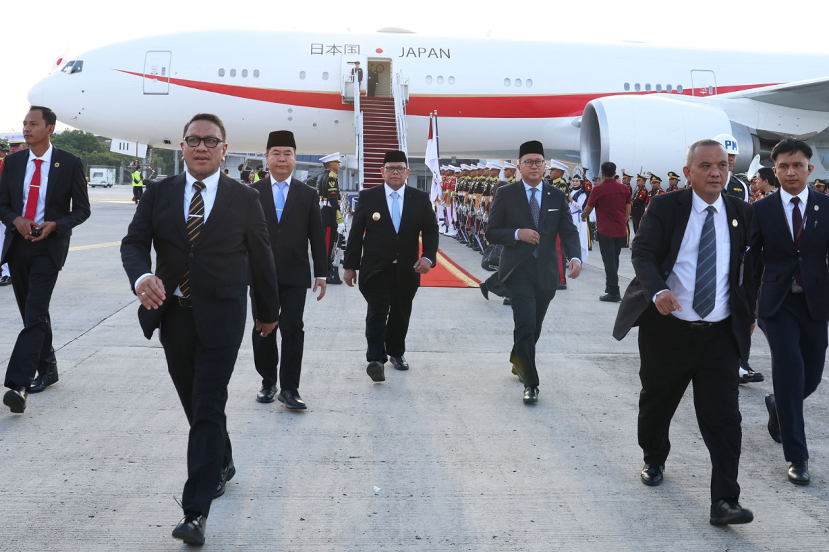 Pj Gubernur Banten A Damenta Sambut Kedatangan PM Jepang Shigeru Ishiba