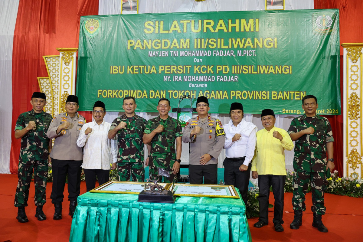 Pj Gubernur Al Muktabar Hadiri Silaturahmi Pangdam III/Siliwangi dengan Forkopimda dan Tokoh Agama Provinsi Banten