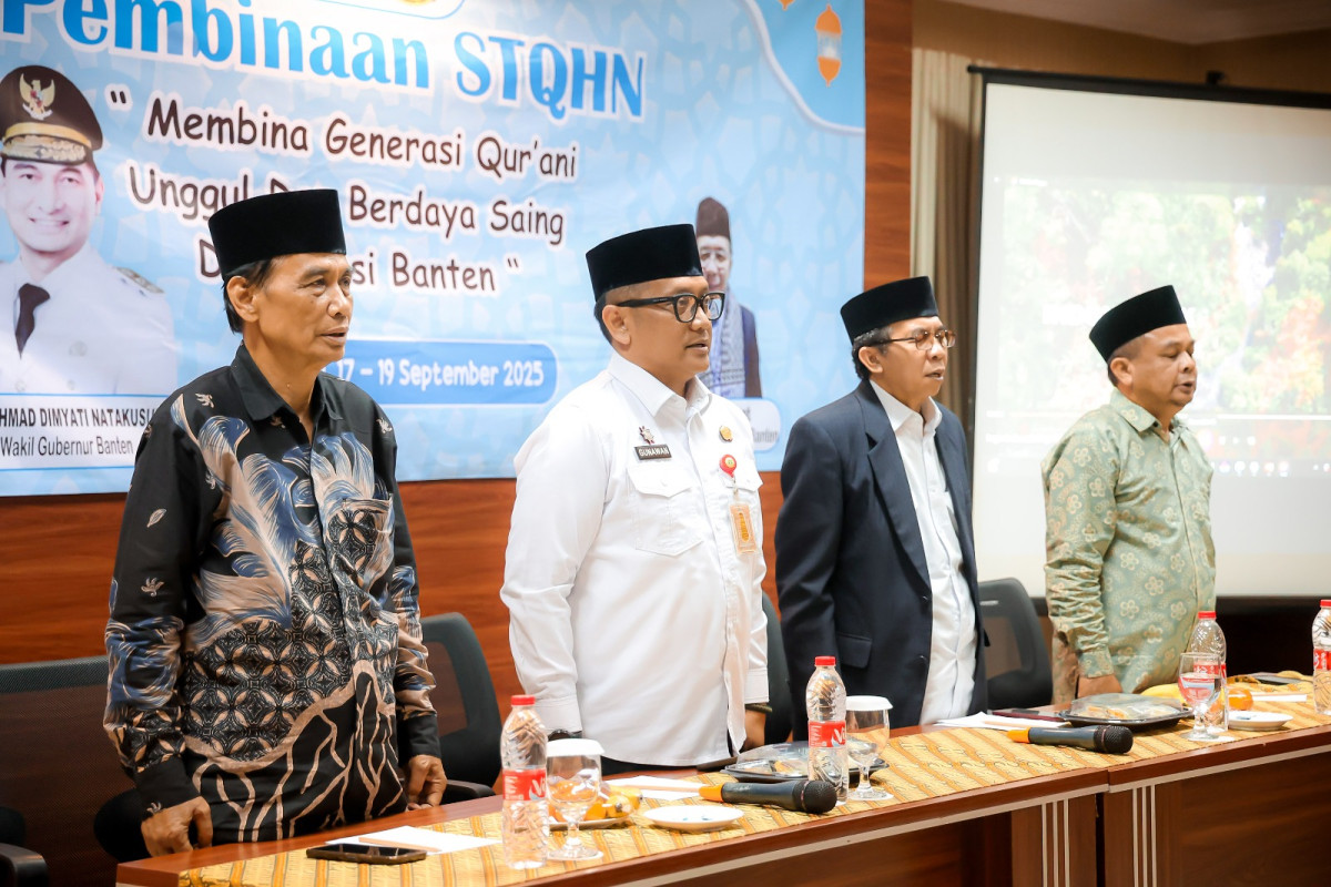 Pemprov Pesan Kafilah STQH Banten Tekun Latihan dan Tingkatkan Percaya Diri