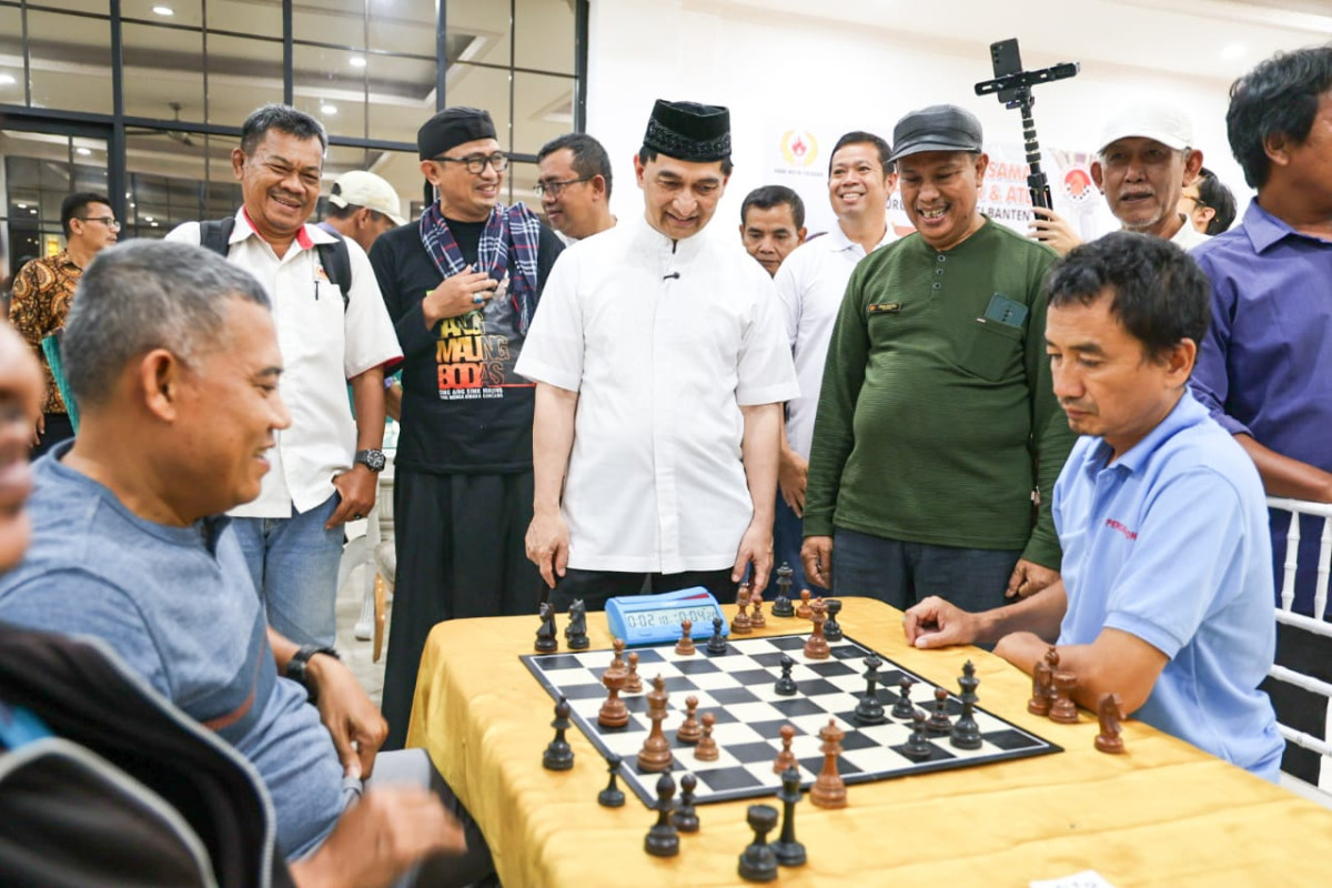 Ngeround Bersama Atlet dan Pengurus Percasi, Wagub Banten A Dimyati Natakusumah : Catur Ajarkan Fokus dan Melatih Kesabaran