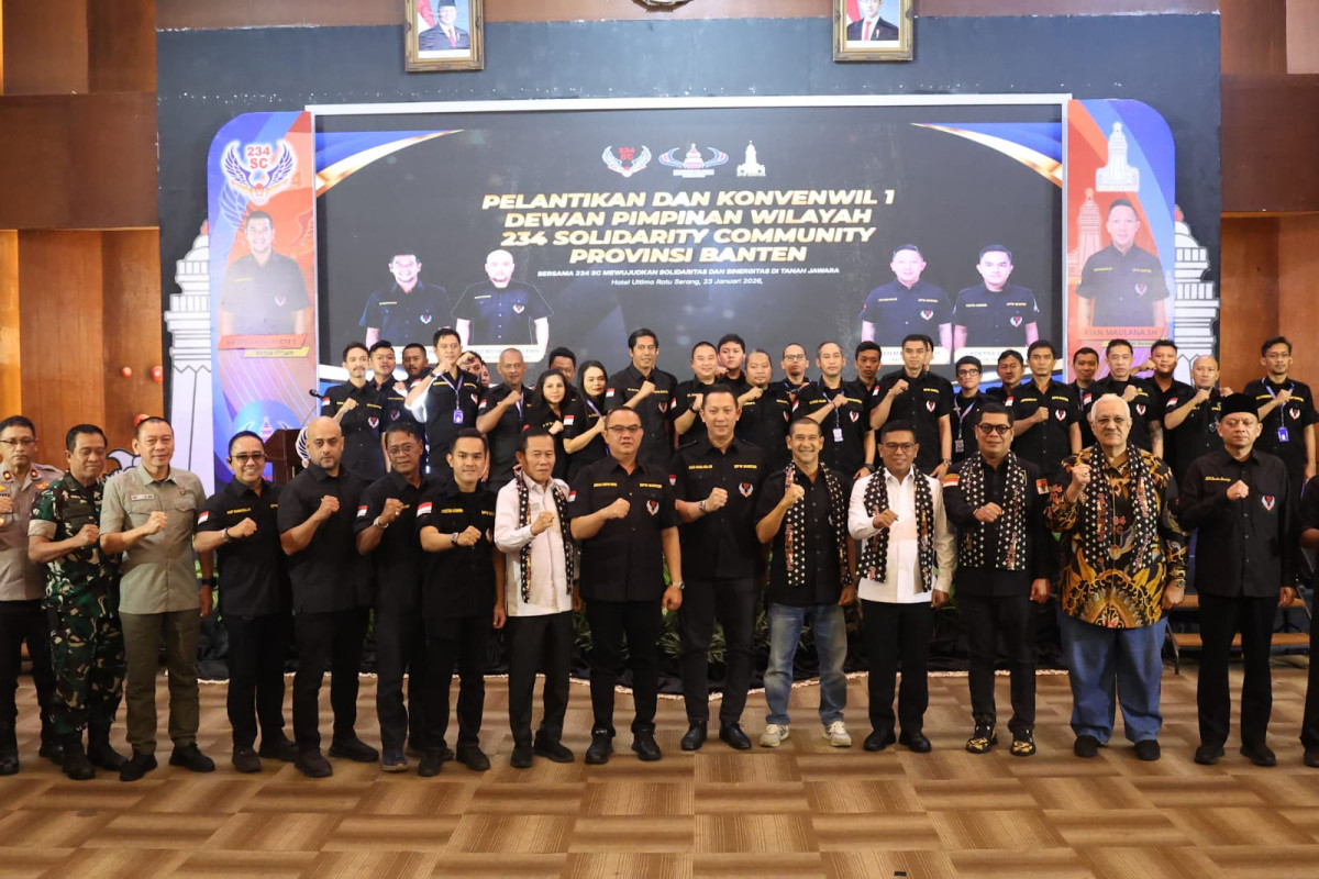 Hadiri Pelantikan DPW 234 SC Banten, Andra Soni Ajak Bangun Ekosistem Pembangunan Positif