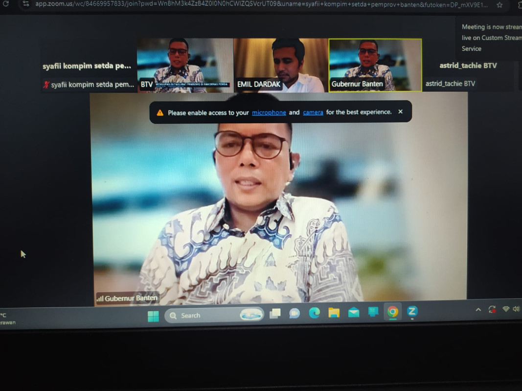 Gubernur Andra Soni Tegaskan Program Prioritas Presiden Berjalan Optimal di Banten