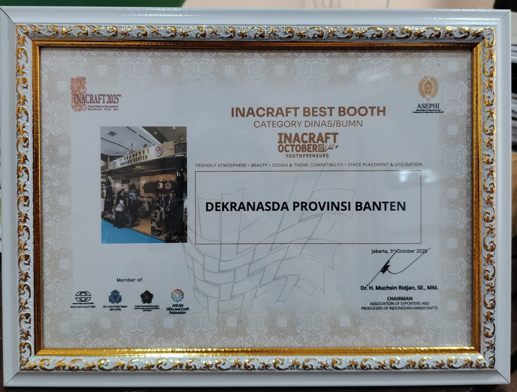 Dekranasda Banten Raih Stan Terbaik di Inacraft 2025