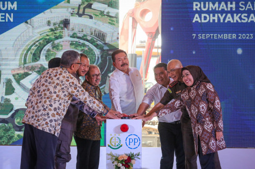 Pj Gubernur Banten Al Muktabar Dampingi Jaksa Agung ST Burhanuddin Groundbreaking RSU Adhyaksa