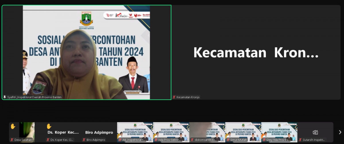 Pemprov Banten Laksanakan Sosialisasi Percontohan Desa Antikorupsi Bagi Pemerintah Desa