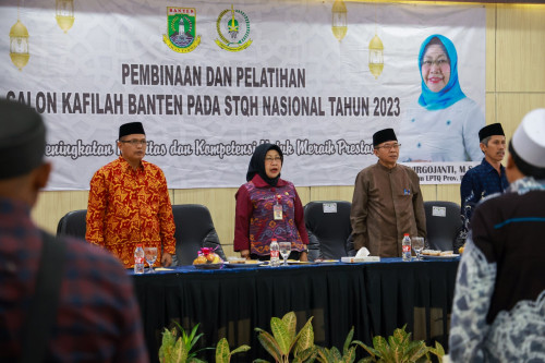 Pj Sekda Virgojanti Buka Pembinaan dan Pelatihan Calon Kafilah Provinsi Banten pada STQH Nasional 2023