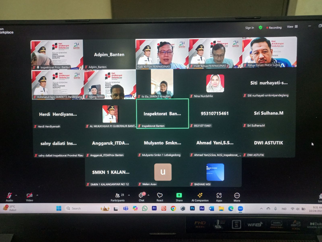 Pemprov Banten Komitmen Tanamkan Antikorupsi di Semua Lini