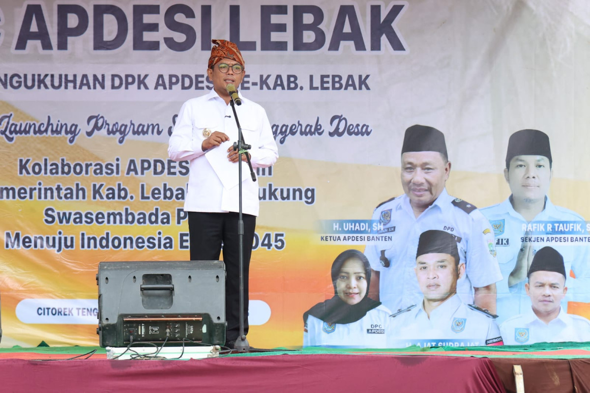 Gubernur Banten Andra Soni Hadiri Pelantikan DPC APDESI Lebak Periode 2025-2030